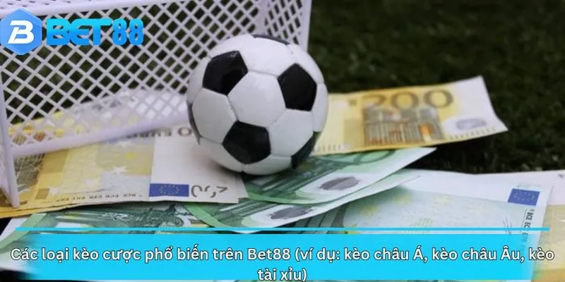 Các loại kèo cược phổ biến trên Bet88 (ví dụ: kèo châu Á, kèo châu Âu, kèo tài xỉu)